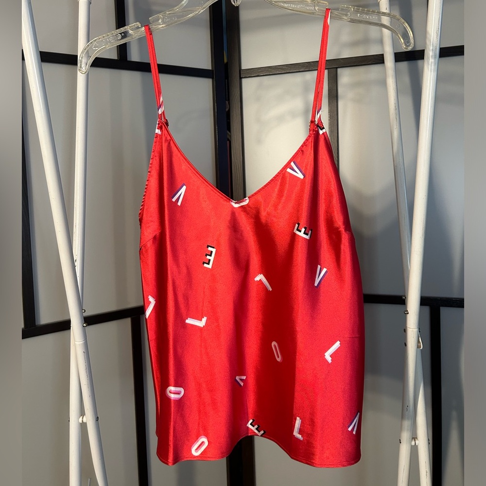 Victoria’s Secret “LOVE” Medium Red Tank Top